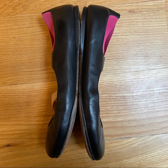 Prada Ballerina Leather Flats with Pink and Nude Elastic Straps - Picture 4 of 14